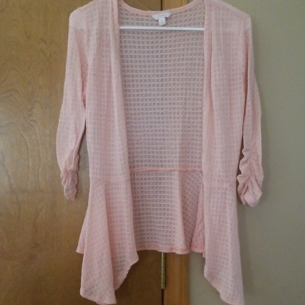 WOMENS,  SIZE M, CANDIES PEACH CARDIGAN
